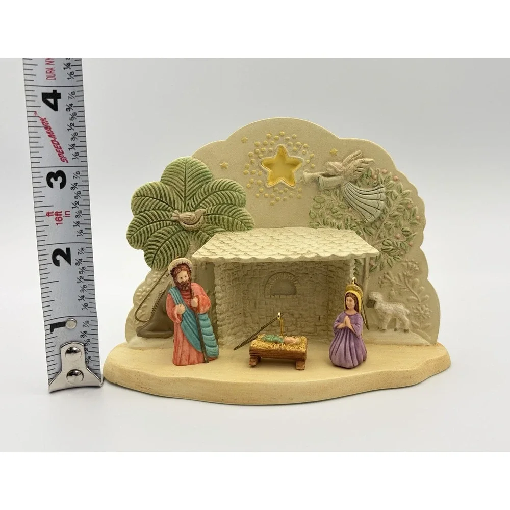 1996 O Holy Night Nativity 4 Piece Set Hallmark Keepsake Ornament Vintage New